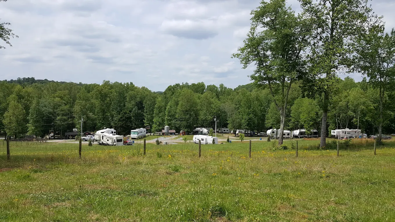 Aerial view of campground
